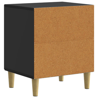 vidaXL Bedside Cabinet Black 43 x 34.5 x 50 cm Engineered Wood