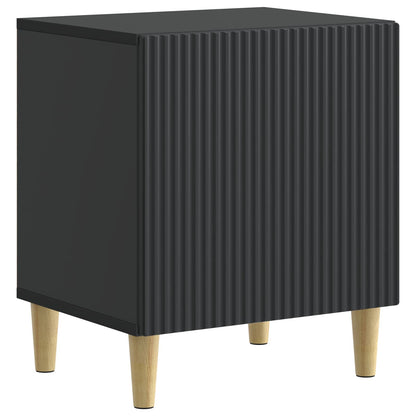 vidaXL Bedside Cabinet 2 pcs Black 43 x 34.5 x 50 cm Engineered Wood
