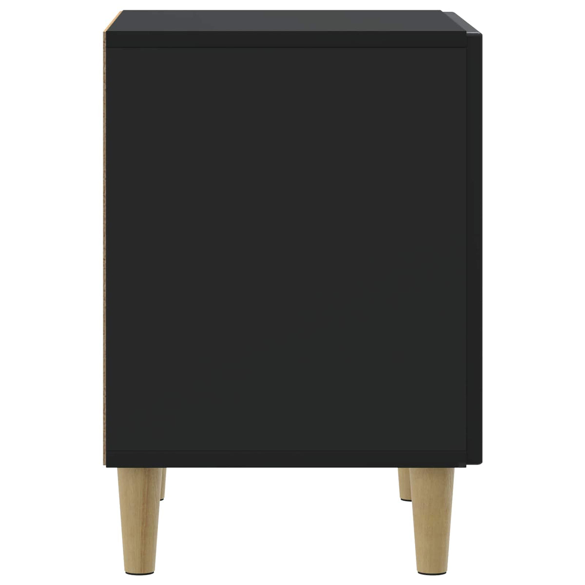 vidaXL Bedside Cabinet 2 pcs Black 43 x 34.5 x 50 cm Engineered Wood