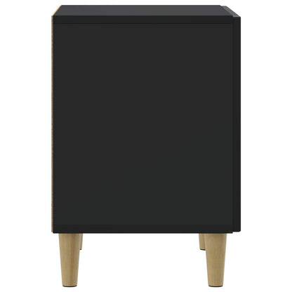 vidaXL Bedside Cabinet 2 pcs Black 43 x 34.5 x 50 cm Engineered Wood