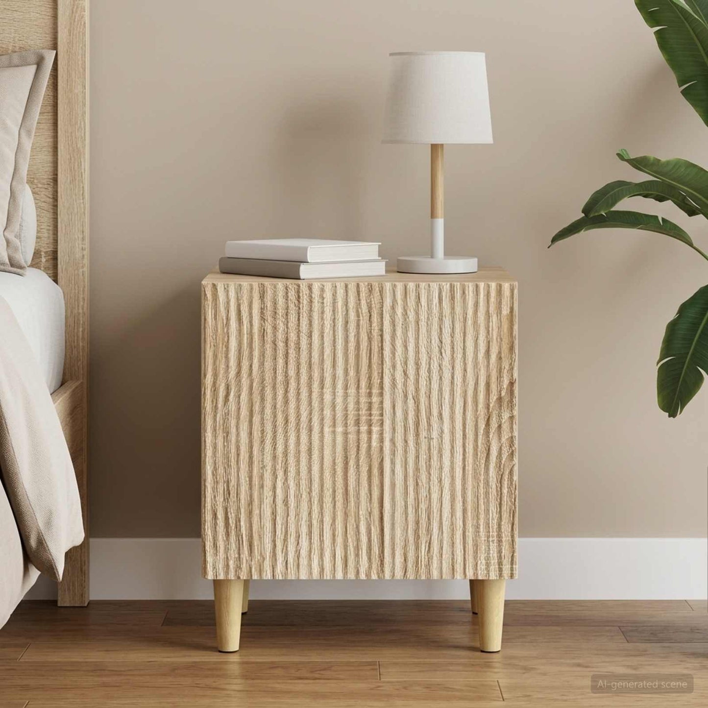 vidaXL Bedside Cabinet Sonoma Oak 43 x 34.5 x 50 cm Engineered Wood