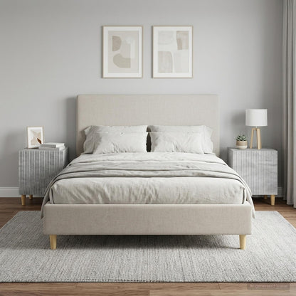 vidaXL Bedside Cabinet 2 pcs Concrete Grey 43 x 34.5 x 50 cm