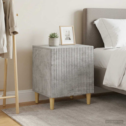 vidaXL Bedside Cabinet 2 pcs Concrete Grey 43 x 34.5 x 50 cm