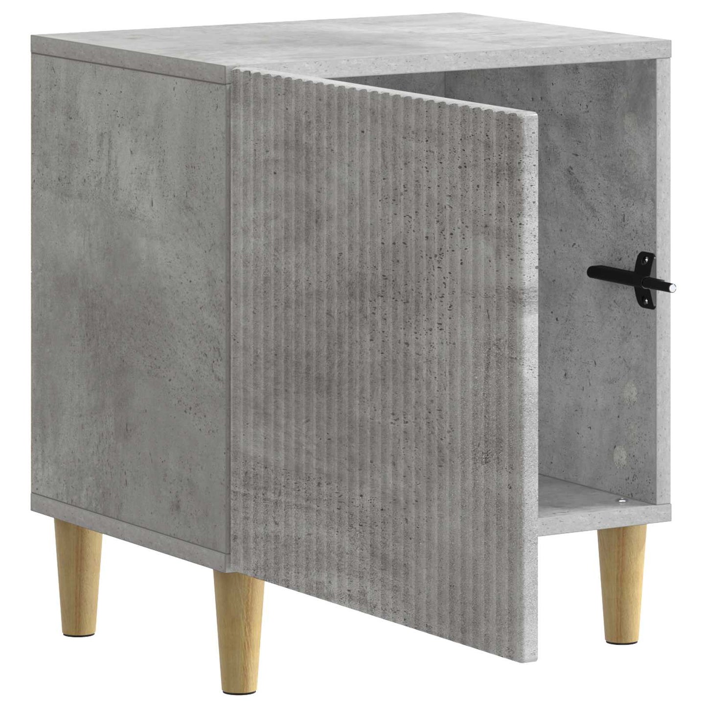 vidaXL Bedside Cabinet 2 pcs Concrete Grey 43 x 34.5 x 50 cm