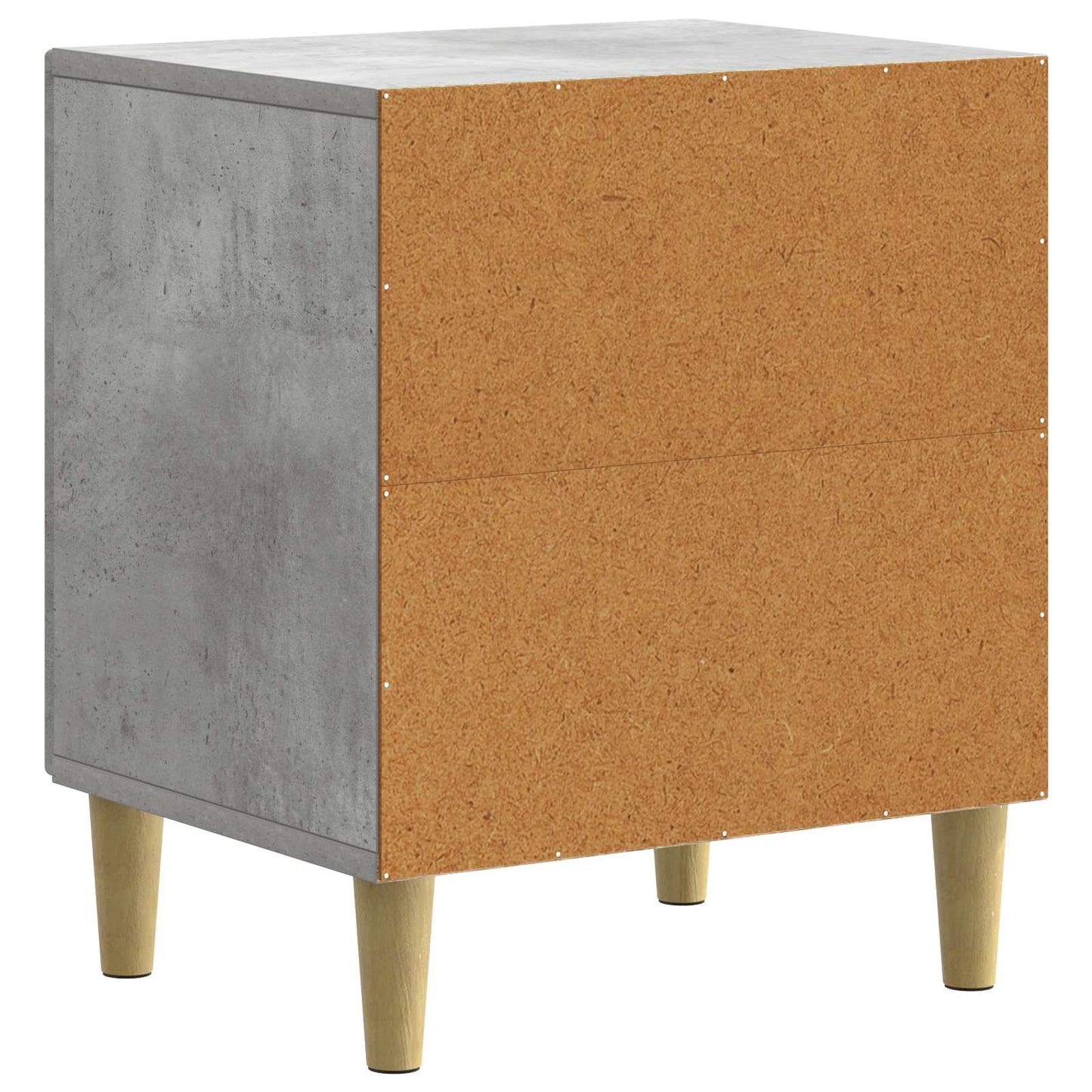 vidaXL Bedside Cabinet 2 pcs Concrete Grey 43 x 34.5 x 50 cm