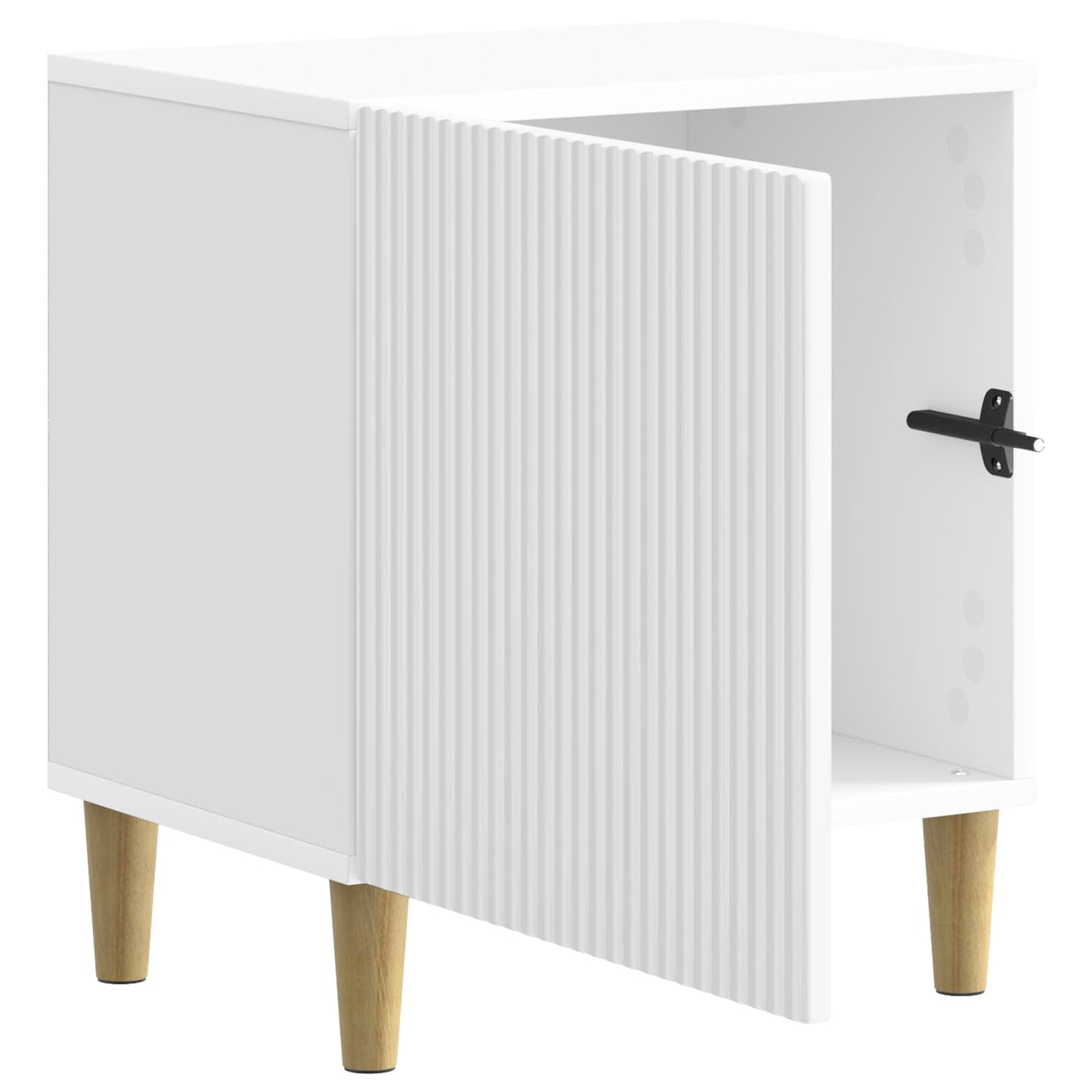 vidaXL Bedside Cabinet High Gloss White 43 x 34.5 x 50 cm