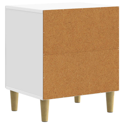 vidaXL Bedside Cabinet High Gloss White 43 x 34.5 x 50 cm