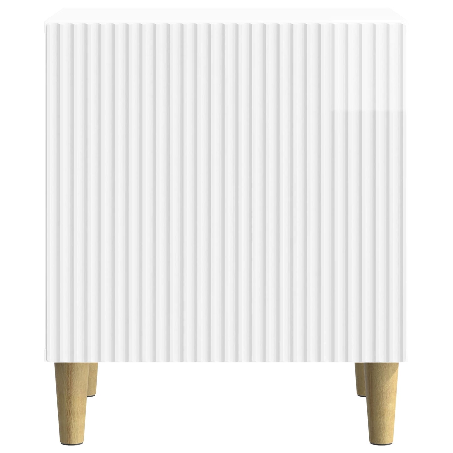 vidaXL Bedside Cabinet High Gloss White 43 x 34.5 x 50 cm