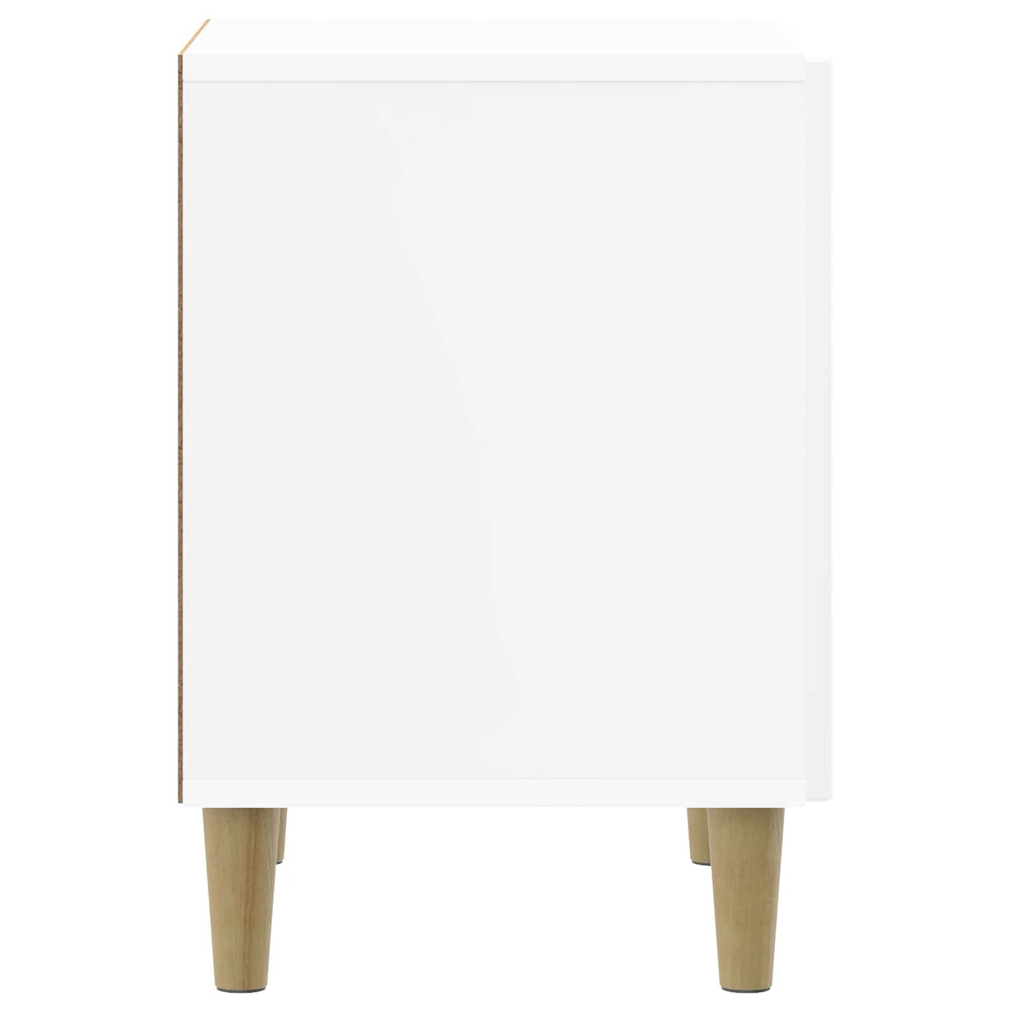 vidaXL Bedside Cabinet High Gloss White 43 x 34.5 x 50 cm