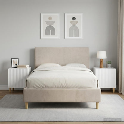 vidaXL Bedside Cabinet 2 pcs High Gloss White 43 x 34.5 x 50 cm