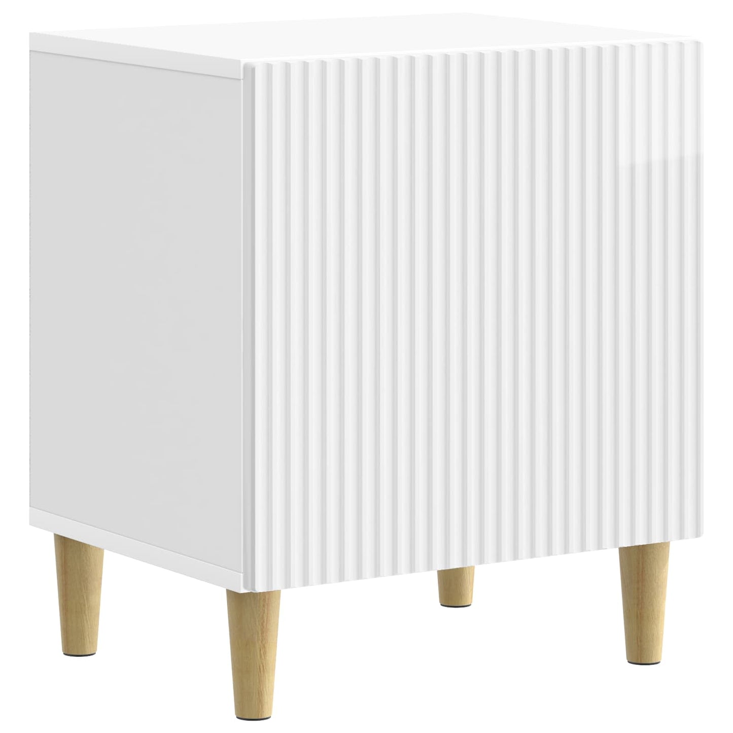 vidaXL Bedside Cabinet 2 pcs High Gloss White 43 x 34.5 x 50 cm