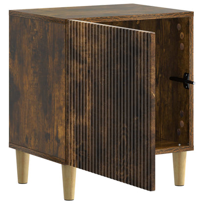 vidaXL Bedside Cabinet Smoked Oak 43 x 34.5 x 50 cm Engineered Wood
