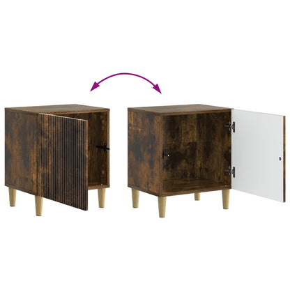 vidaXL Bedside Cabinet Smoked Oak 43 x 34.5 x 50 cm Engineered Wood