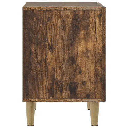 vidaXL Bedside Cabinet Smoked Oak 43 x 34.5 x 50 cm Engineered Wood