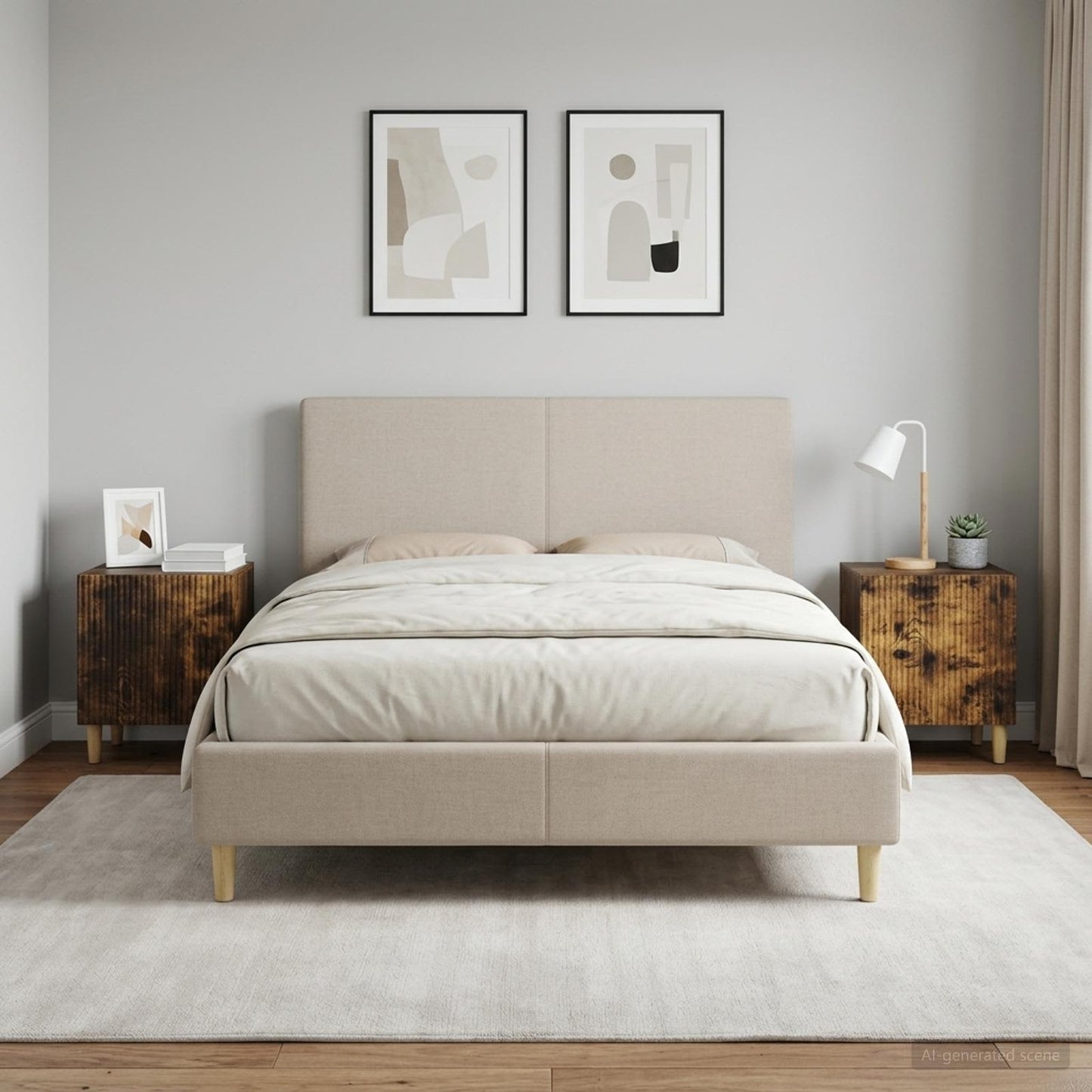 vidaXL Bedside Cabinet 2 pcs Smoked Oak 43 x 34.5 x 50 cm
