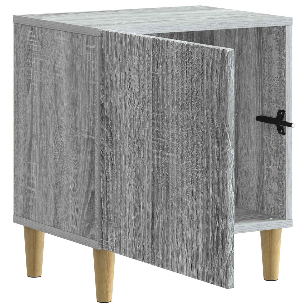 vidaXL Bedside Cabinet Grey Sonoma 43 x 34.5 x 50 cm Engineered Wood