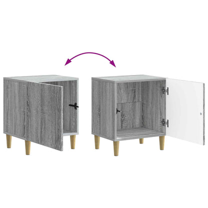 vidaXL Bedside Cabinet Grey Sonoma 43 x 34.5 x 50 cm Engineered Wood