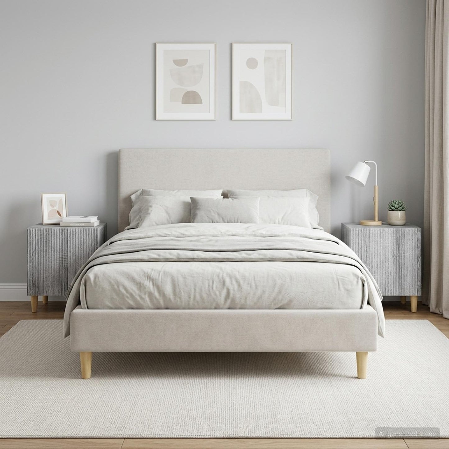 vidaXL Bedside Cabinet 2 pcs Grey Sonoma 43 x 34.5 x 50 cm