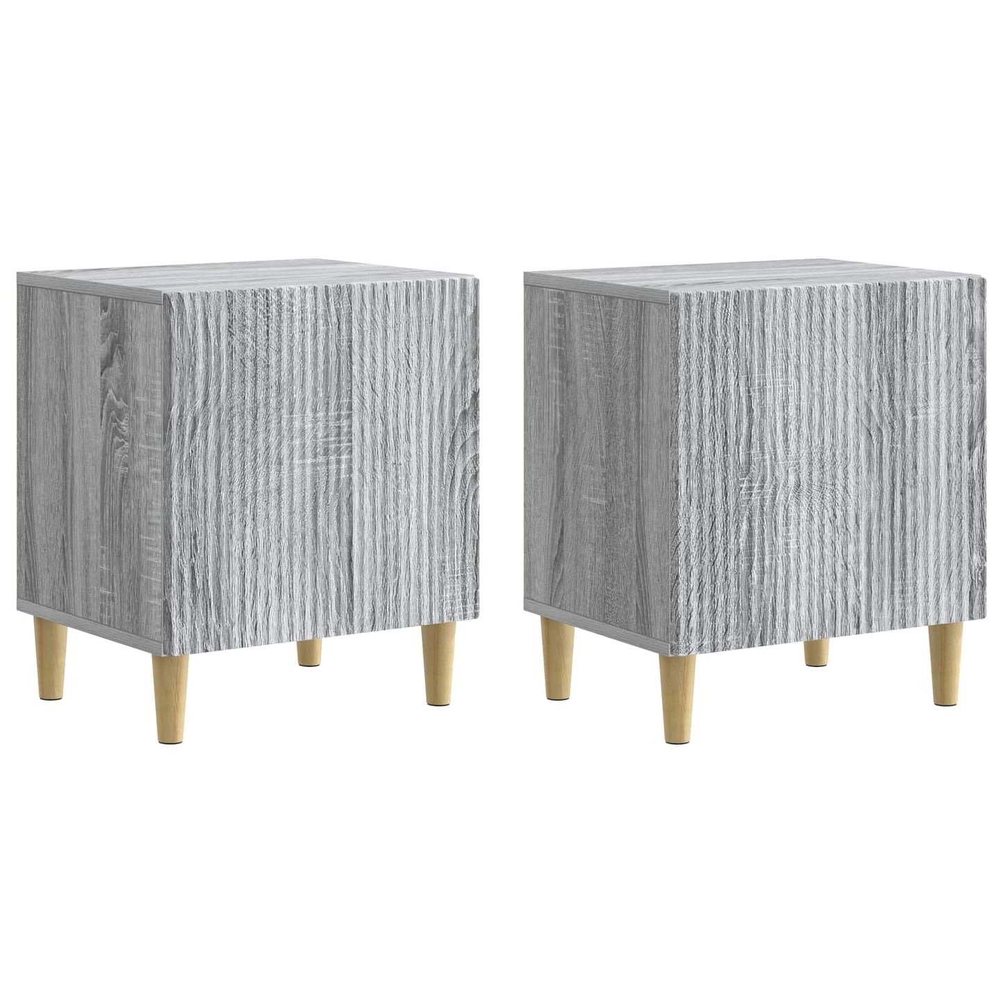 vidaXL Bedside Cabinet 2 pcs Grey Sonoma 43 x 34.5 x 50 cm