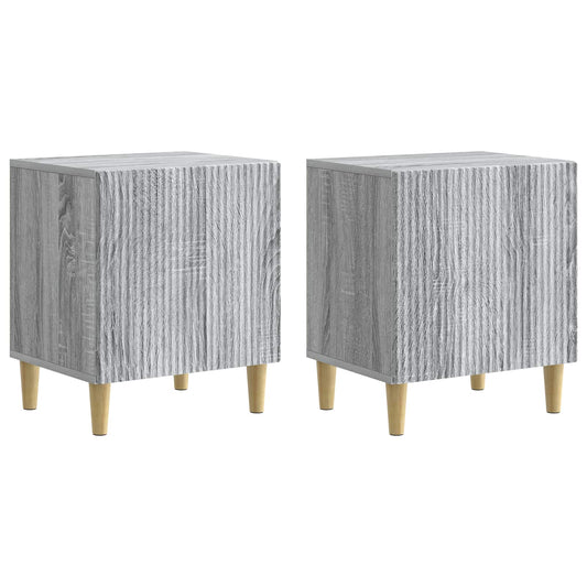 vidaXL Bedside Cabinet 2 pcs Grey Sonoma 43 x 34.5 x 50 cm