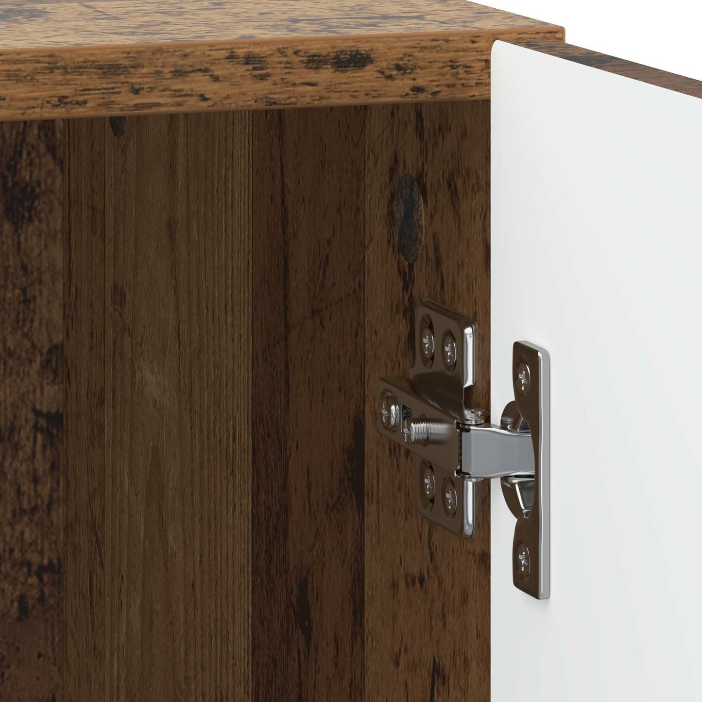 vidaXL Bedside Cabinet Old Wood 43 x 34.5 x 50 cm Engineered Wood