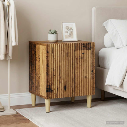 vidaXL Bedside Cabinet 2 pcs Old Wood 43 x 34.5 x 50 cm