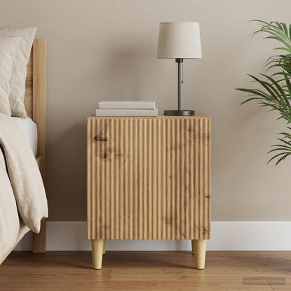 vidaXL Bedside Cabinet Artisan Oak 43 x 34.5 x 50 cm Engineered Wood
