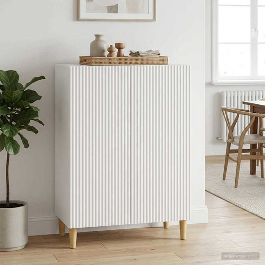 vidaXL Sideboard White 66 x 34.5 x 90 cm Engineered Wood