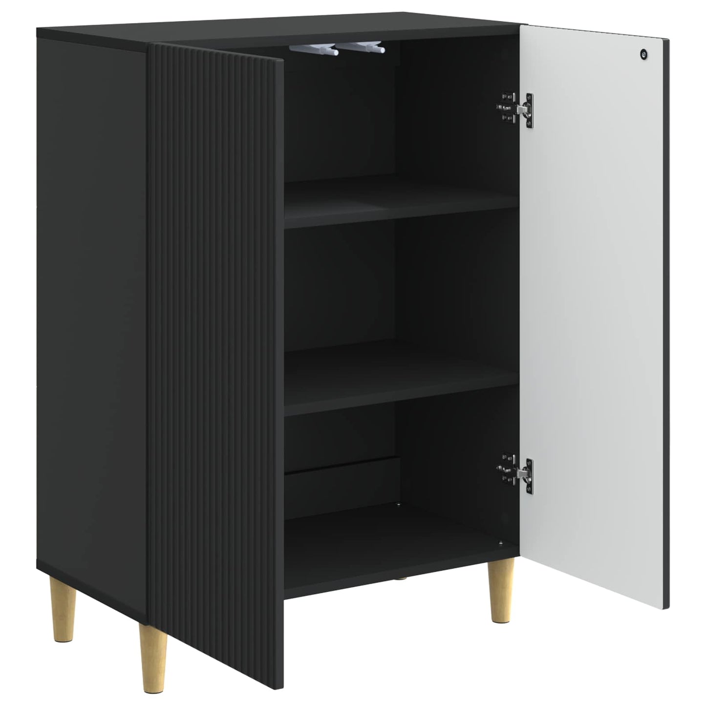 vidaXL Sideboard Black 66 x 34.5 x 90 cm Engineered Wood