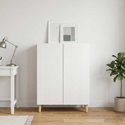 vidaXL Sideboard High Gloss White 66 x 34.5 x 90 cm Engineered Wood
