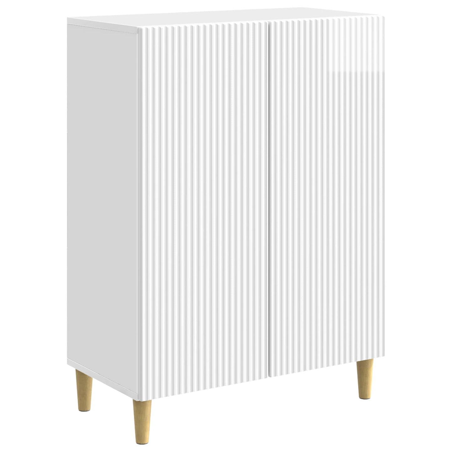 vidaXL Sideboard High Gloss White 66 x 34.5 x 90 cm Engineered Wood