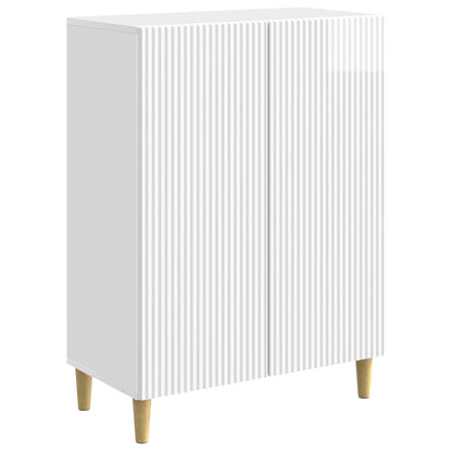 vidaXL Sideboard High Gloss White 66 x 34.5 x 90 cm Engineered Wood