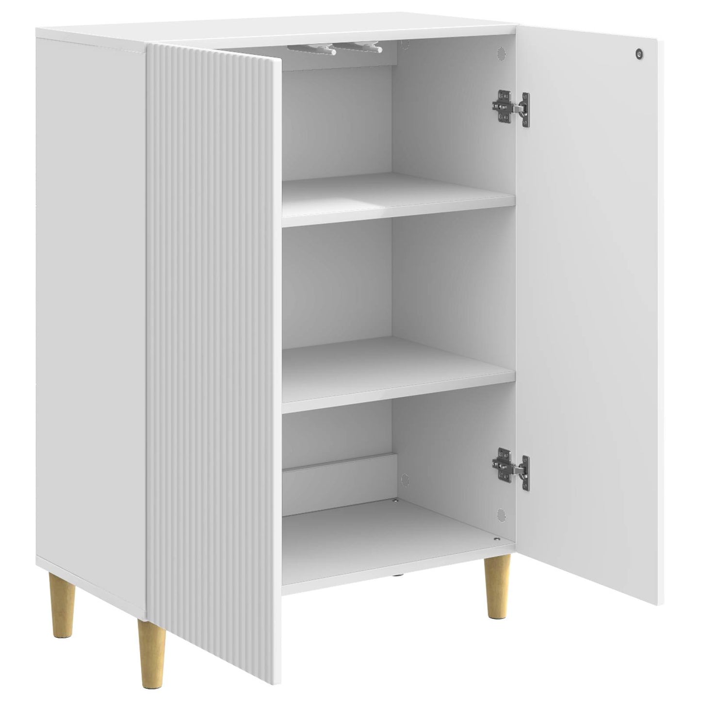 vidaXL Sideboard High Gloss White 66 x 34.5 x 90 cm Engineered Wood