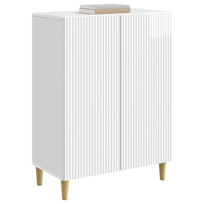 vidaXL Sideboard High Gloss White 66 x 34.5 x 90 cm Engineered Wood