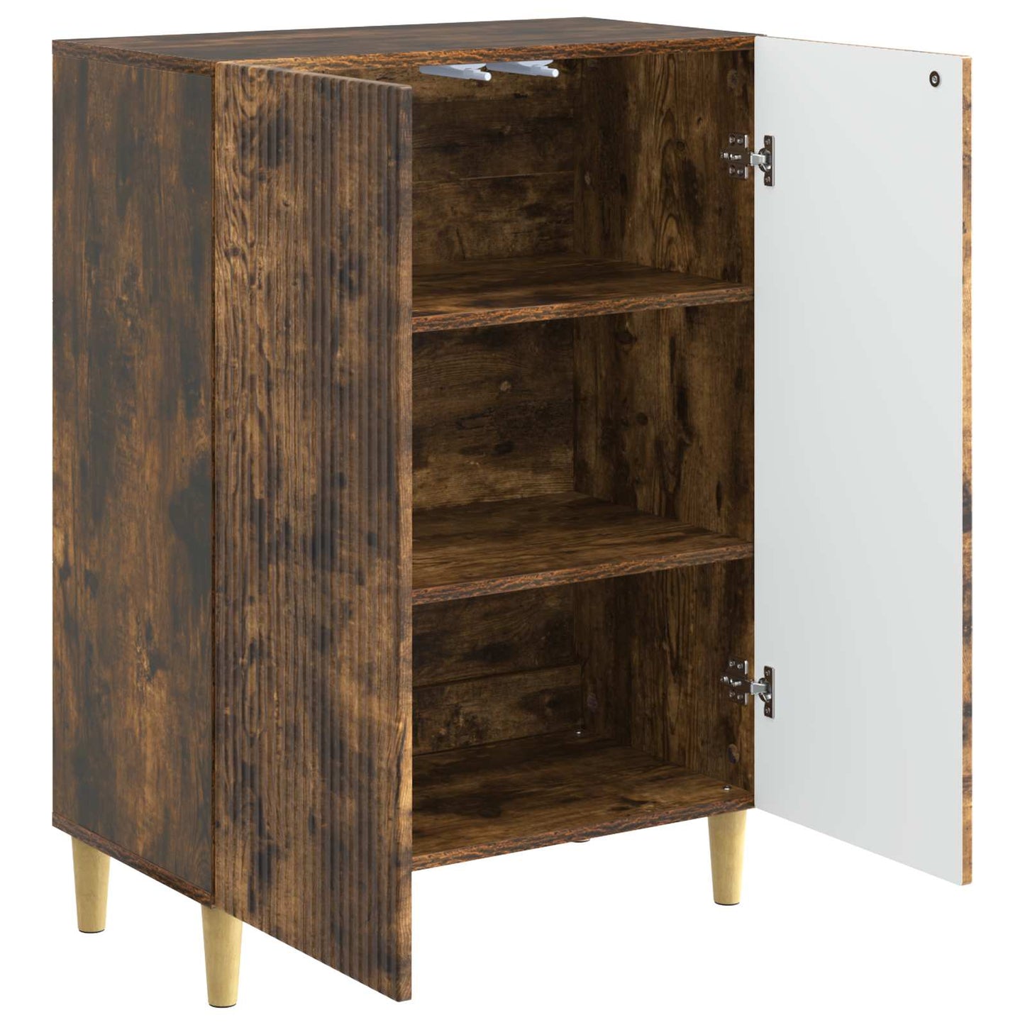 vidaXL Sideboard Smoked Oak 66 x 34.5 x 90 cm Engineered Wood