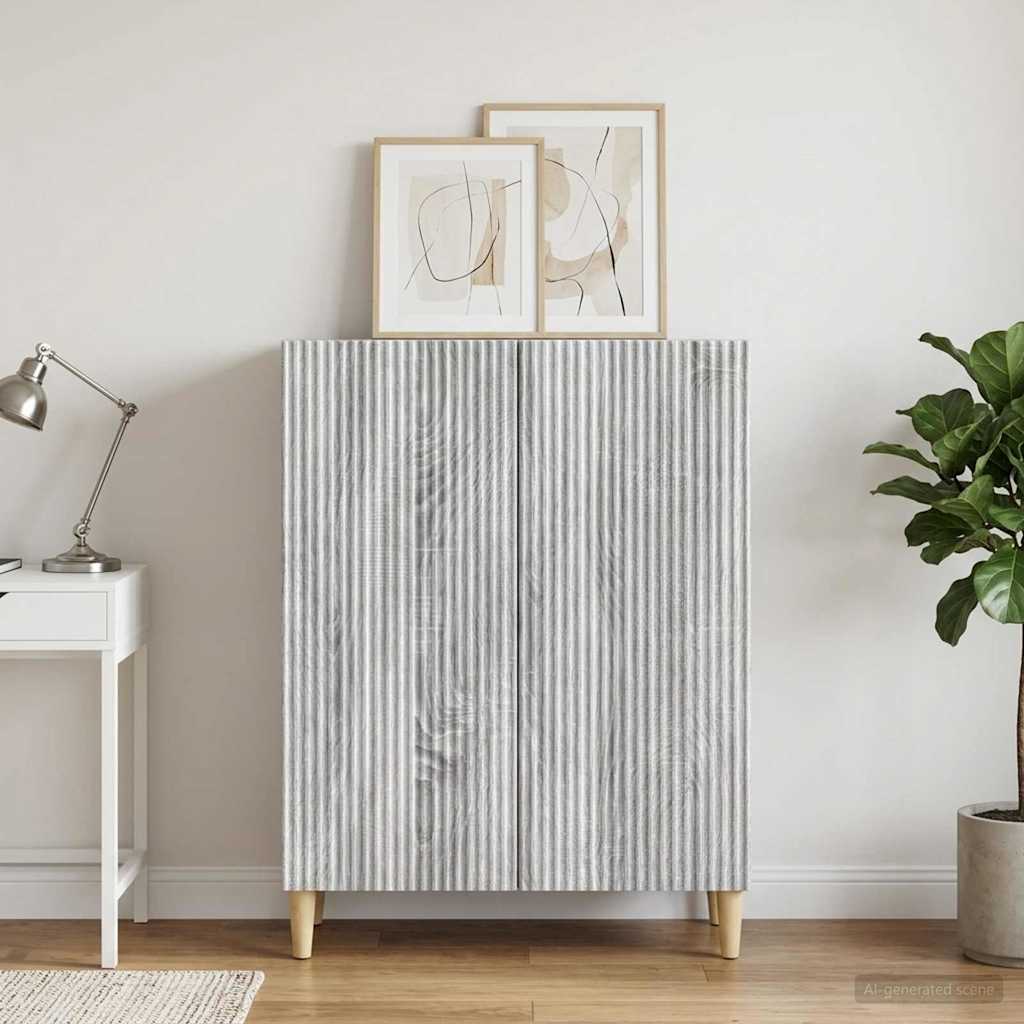 vidaXL Sideboard Grey Sonoma 66 x 34.5 x 90 cm Engineered Wood