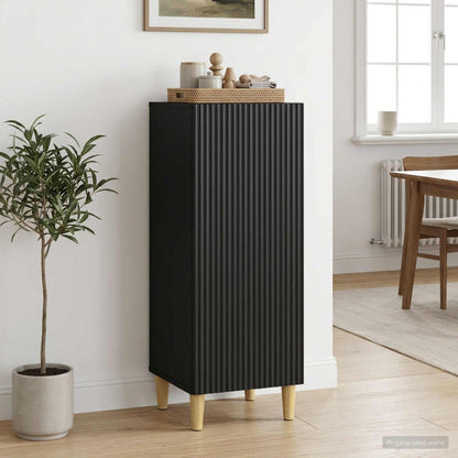vidaXL Sideboard Black 33 x 34.5 x 90 cm Engineered Wood
