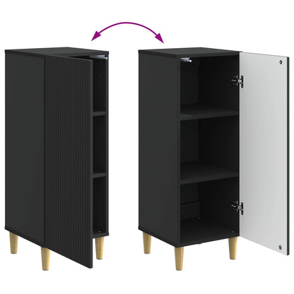 vidaXL Sideboard Black 33 x 34.5 x 90 cm Engineered Wood
