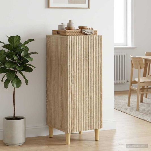 vidaXL Sideboard Sonoma Oak 33 x 34.5 x 90 cm Engineered Wood