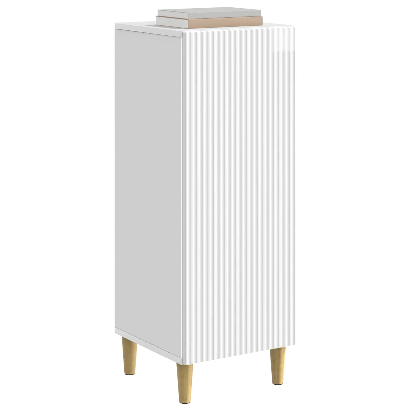 vidaXL Sideboard High Gloss White 33 x 34.5 x 90 cm Engineered Wood