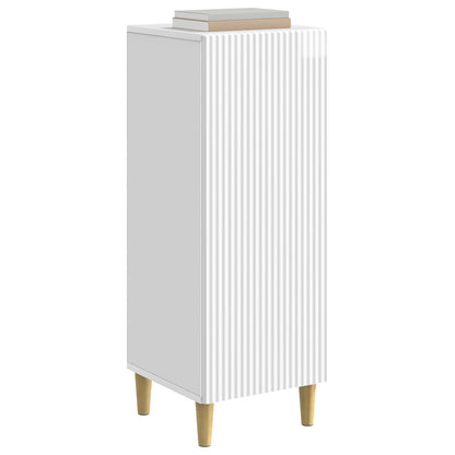 vidaXL Sideboard High Gloss White 33 x 34.5 x 90 cm Engineered Wood