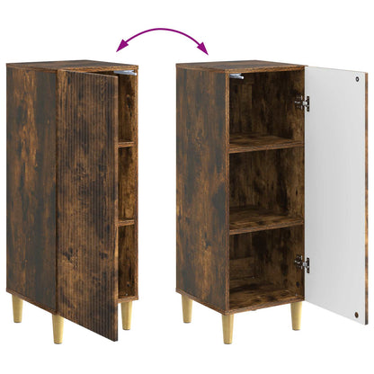 vidaXL Sideboard Smoked Oak 33 x 34.5 x 90 cm Engineered Wood