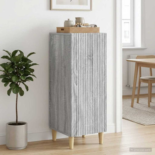 vidaXL Sideboard Grey Sonoma 33 x 34.5 x 90 cm Engineered Wood