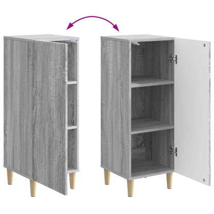 vidaXL Sideboard Grey Sonoma 33 x 34.5 x 90 cm Engineered Wood