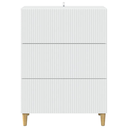 vidaXL Drawer Cabinet White 66 x 34.5 x 90 cm Engineered Wood