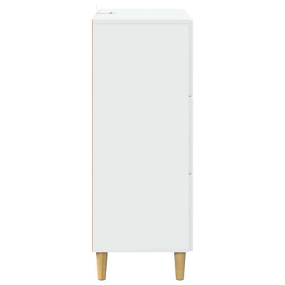 vidaXL Drawer Cabinet White 66 x 34.5 x 90 cm Engineered Wood
