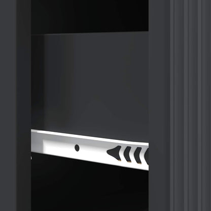 vidaXL Drawer Cabinet Black 66 x 34.5 x 90 cm Engineered Wood