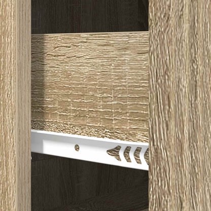 vidaXL Drawer Cabinet Sonoma Oak 66 x 34.5 x 90 cm Engineered Wood