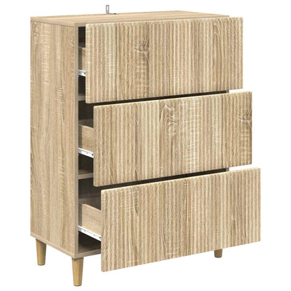 vidaXL Drawer Cabinet Sonoma Oak 66 x 34.5 x 90 cm Engineered Wood