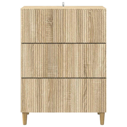 vidaXL Drawer Cabinet Sonoma Oak 66 x 34.5 x 90 cm Engineered Wood